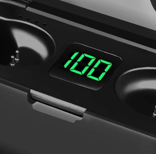 Bluetooth trådløse høretelefoner - sort + powerbank