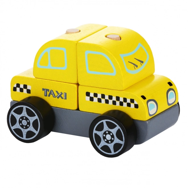 CUBIKA 13159 Taxi køretøj - træpuslespil 5 dele