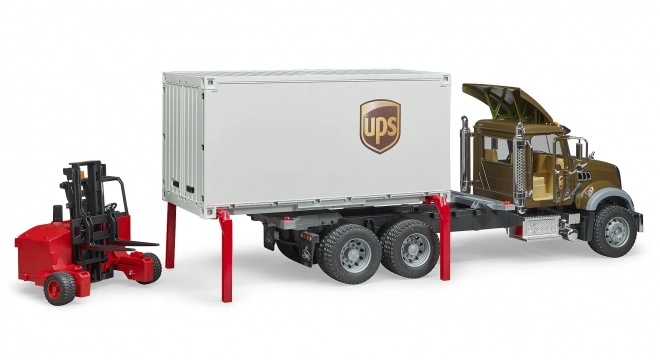 Bruder lastbil Mack UPS med gaffeltruck