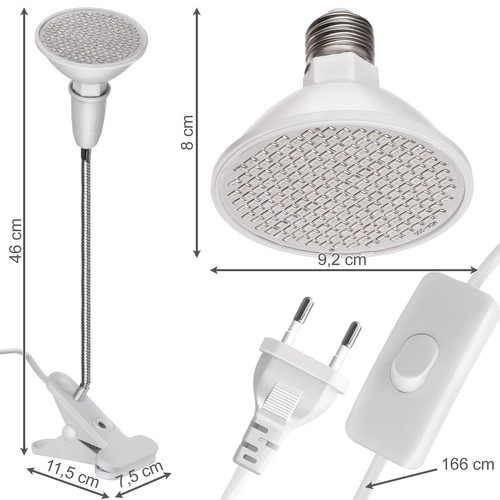 LED-lampe til plantevækst 200 LED E27