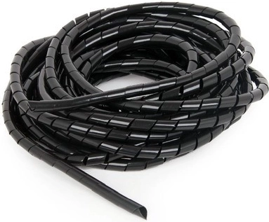 Kabelorganizer - spiral 12 mm 10 m sort