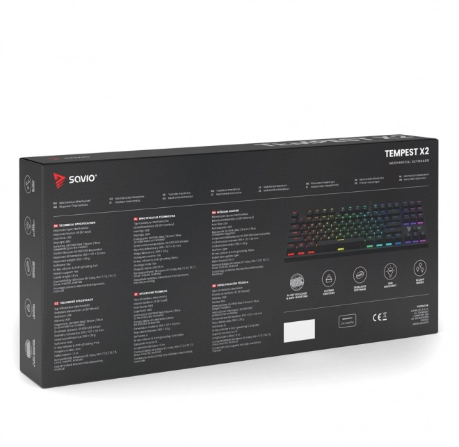 Mekanisk tastatur Savio Tempest X2 RGB Outemu Brown