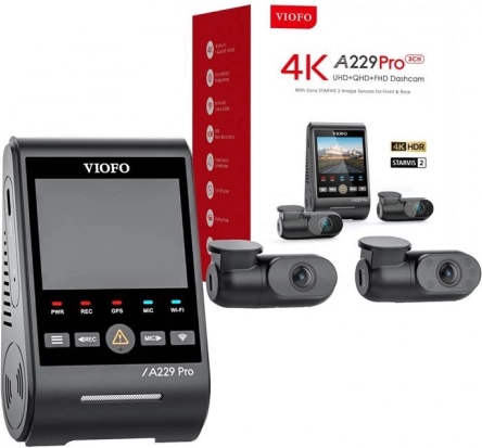 Viofo A229 Pro 3CH 4K WiFi GPS Dashcam