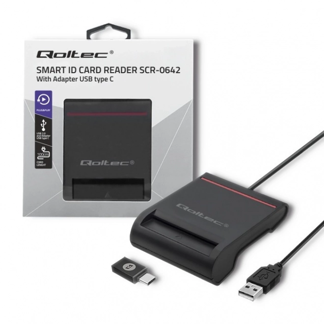 Qoltec chipkort ID-læser