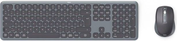 trådløst tastatur og mus Hama sort-grå