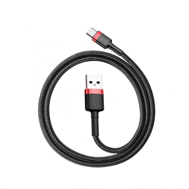 USB-C kabel Baseus Cafule 3A 1m rød-sort