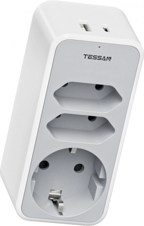 TESSAN Vægkontakt med USB