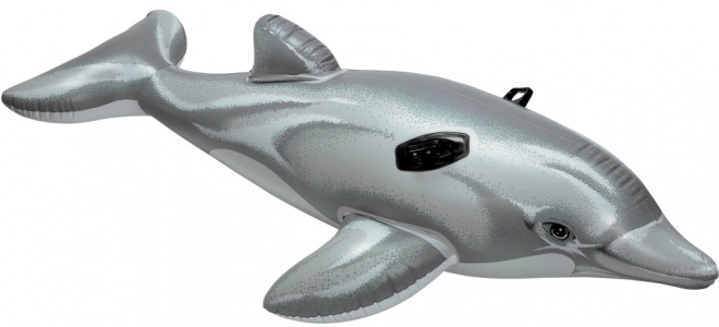 Blå oppustelig delfin med håndtag