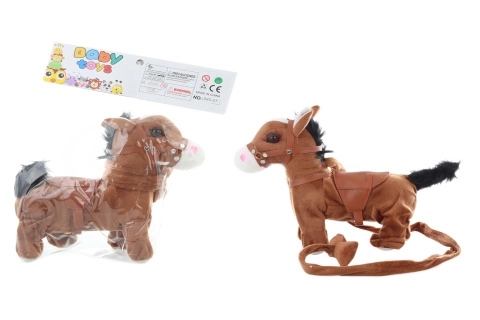 Plys hest gående med lyde