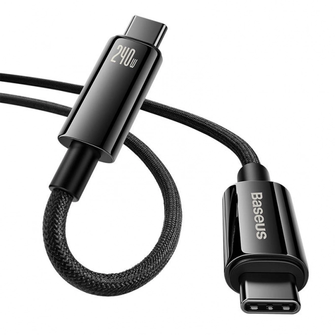 Kabel USB-C til USB-C Baseus Tungsten Guld 240W 1 m (sort)