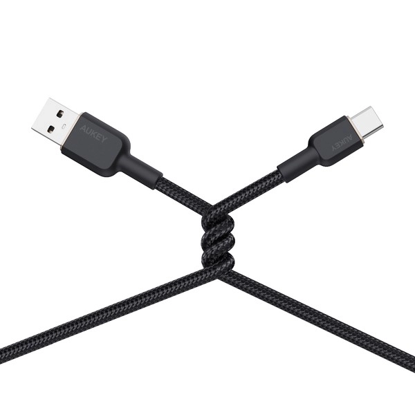 AUKEY nylon USB-C til USB-A kabel 1.8m