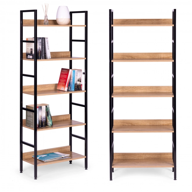 Moderne bogreol med 5 hylder