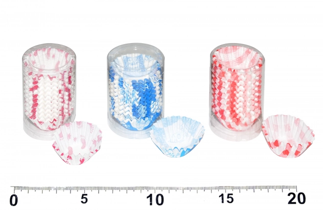 Farverige bageforme 6cm (d.3cm, h.1,5cm) - 200 stk.