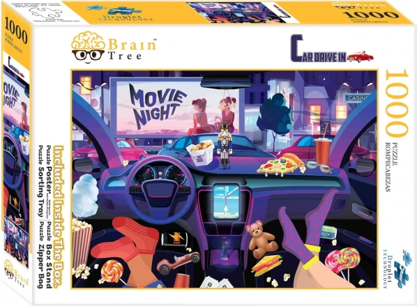 Puzzle Brain Tree Ved drive-in-biografen 1000 brikker