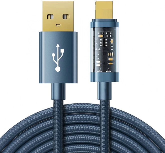 Opladnings- og datakabel USB‑A til Lightning 1,2 m 2,4 A Joyroom blå