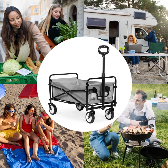 Sammenklappelig havetrailer MultiGarden grå 48x90 cm
