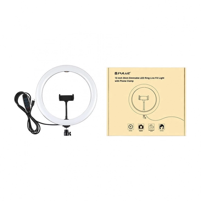 Rundt lys med telefonholder PULUZ