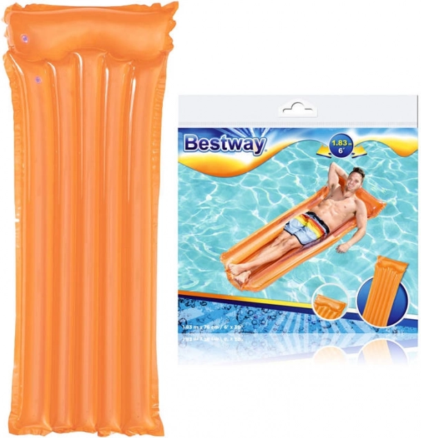 Bestway oppustelig luftmadras Deluxe 183 × 76 cm – Orange