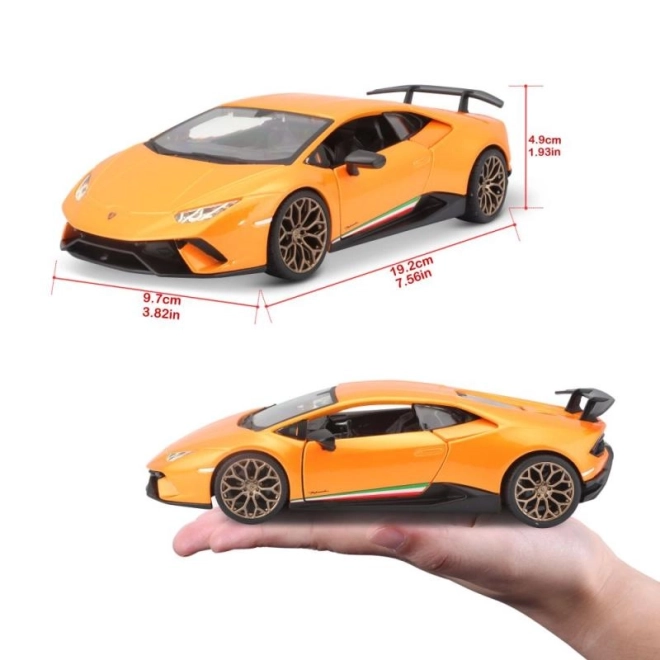 Lamborghini Huracan Performante orange model 1:24