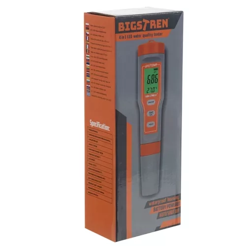 Bigstren 4 i 1 LED vandkvalitetstester 23534
