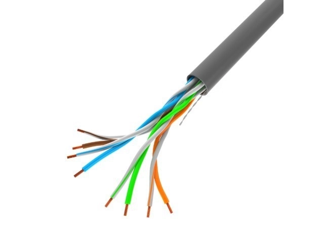 Netværkskabel LAN UTP 100MB/s grå 100m