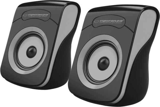 USB-højttalere 2.0 Flamenco sort–grå