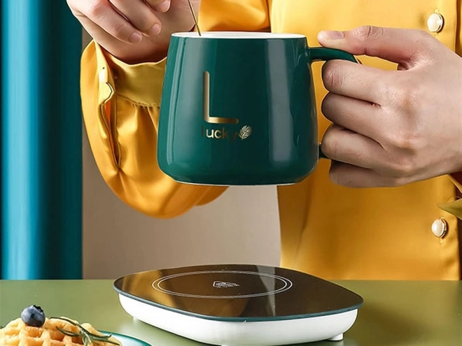 Elektrisk kopvarmer til kaffe og te 16W, LED vandtæt panel
