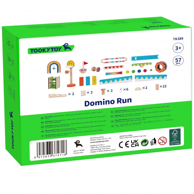 Træ klodser domino / domino puslespil Tooky Toy
