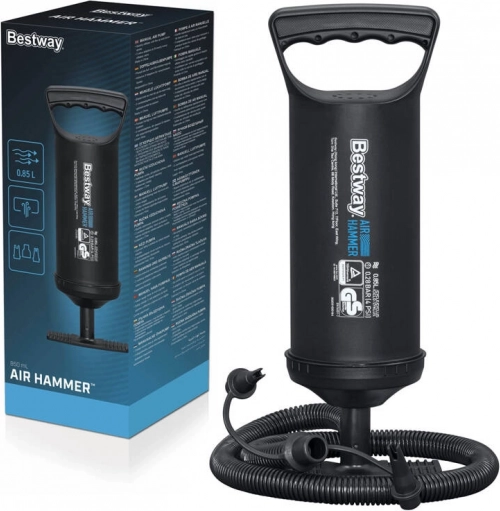 Bestway manuel stempelpumpe med 3 mundstykker