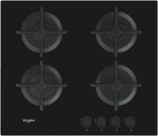 WHIRLPOOL gas-kogeplade i glas, 4 brændere