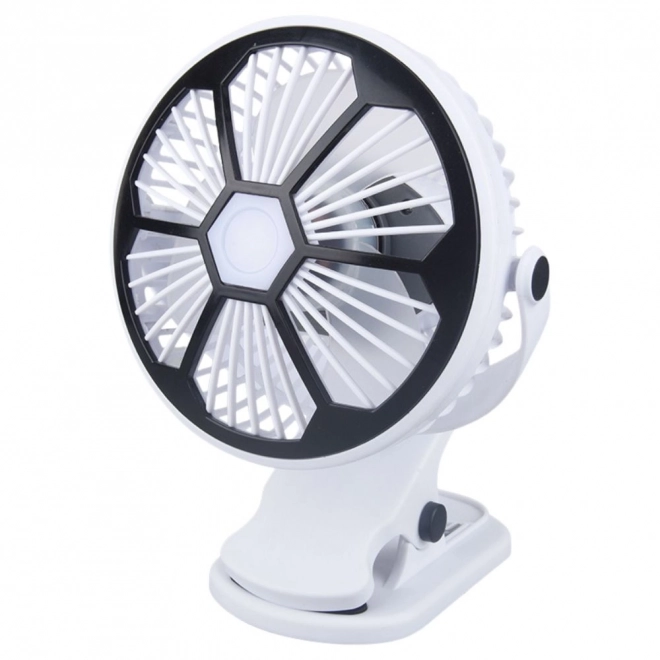 Bordventilator med LED lys og klip