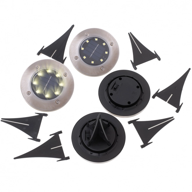 Havesolcellebelysning 8 LED 4 stk - varm hvid