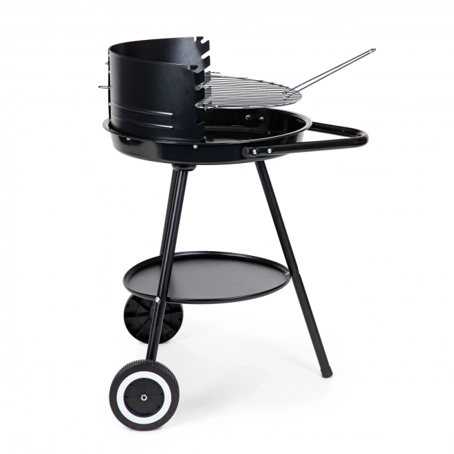 Rund havegrill med justerbar rist
