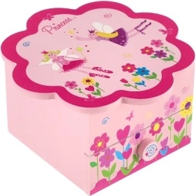 Rosa blomstret design med prinsesser