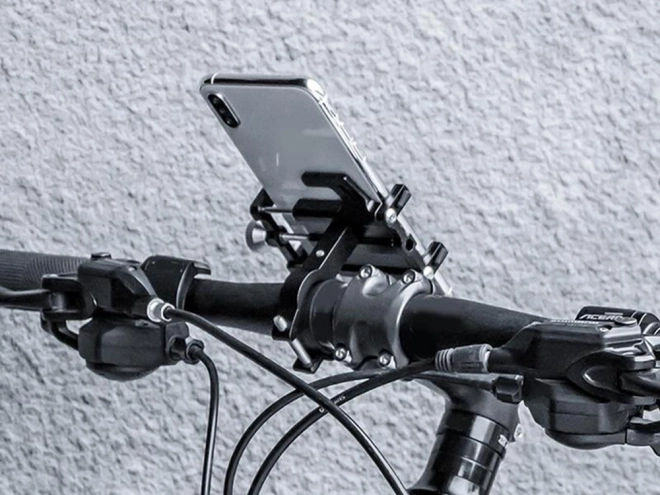 Robust aluminiums telefonholder til cykel