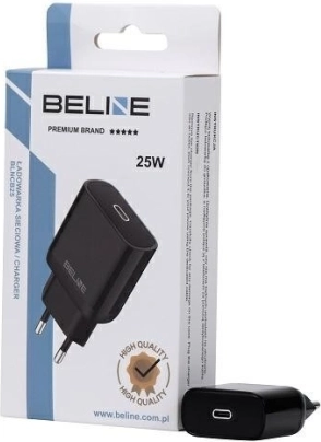Vægoplader 25W GaN USB‑C PD 3.0 uden kabel – sort