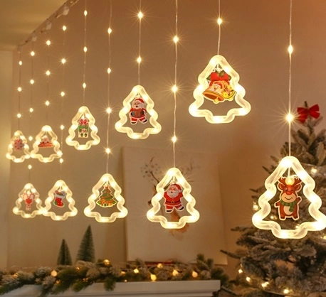 Lysende juleguirlande til vindue med USB, 3 m, 125 LED – Juletema