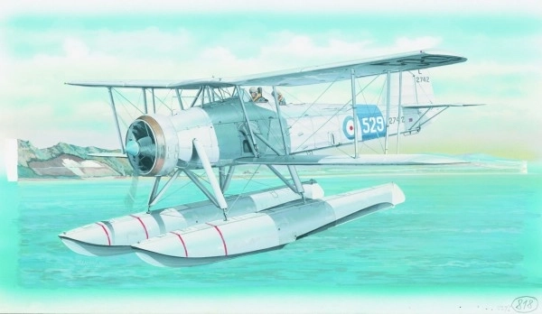 Model Fairey Swordfish Mk.2 26,4x29cm i kasse 34x19x5,5cm
