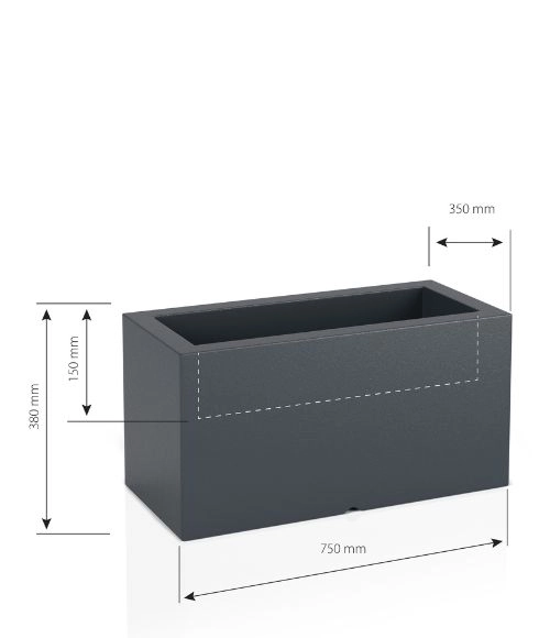 Blomsterkrukke Monumo Lungo hvid