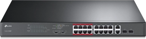 16-port PoE+ switch TL-SL1218MP med gigabit RJ45-porte og SFP-slots