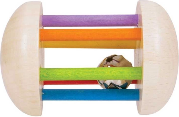 Rangle med klokke i regnbuebur BIGJIGS BABY