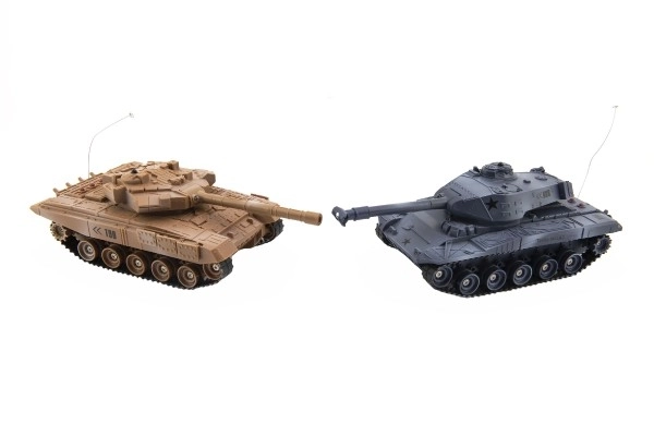 RC Tankkamp med genopladeligt batterisæt med lyd og lys 27MHz/40MHz