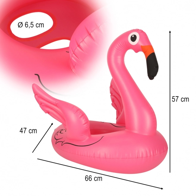 Oppustelig børne ponton ring flamingo