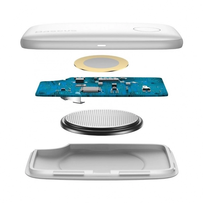 Intelligent mini Bluetooth lokator Baseus T2 hvid