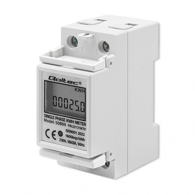 Enfase Elektronisk Elektricitetsmåler | DIN-skinne | 230V | LCD | 2P