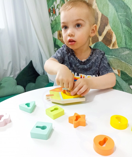 Classic World Montessori trælegetøj nøgle og dør 11 stk