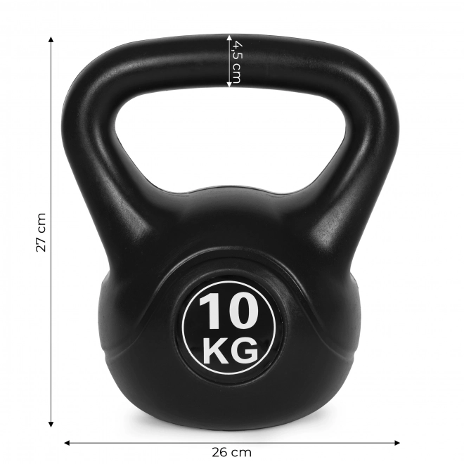 Kettlebell til træning sort - 10 kg