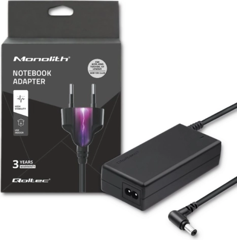 Strømforsyningsadapter til bærbar 65 W, 19 V, 3,42 A, stik 5,5 × 2,5 mm