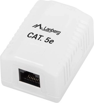 Lanberg netværksvægudtag RJ45 Cat 5E hvid