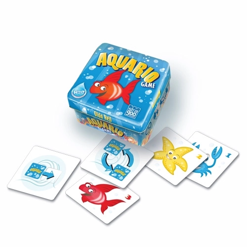 Aquario selskabsspil i metalæske 13x13x7,5 cm